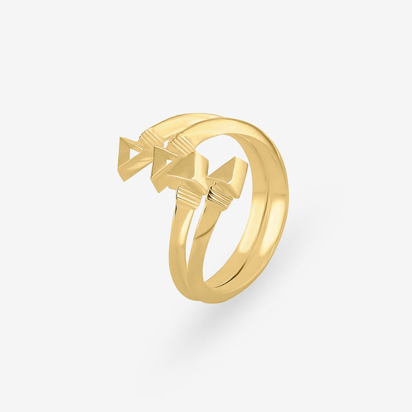    Singula-jewelry-double-gold-cupid_s-arrow-women-ring