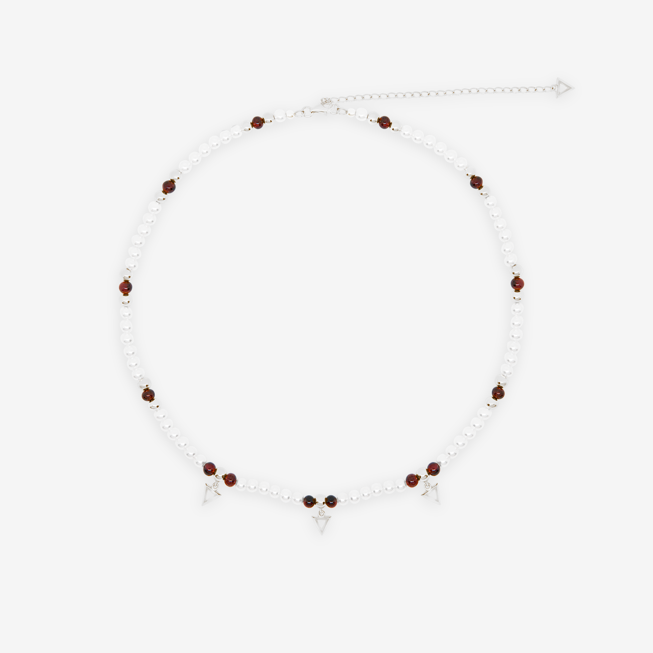 Fire Fever Red Garnet Unisex Choker Silver