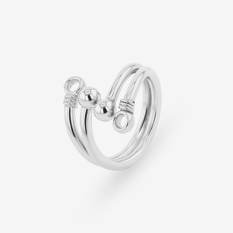    Singula-jewelry-double-silver-celestial-circle-men-ring