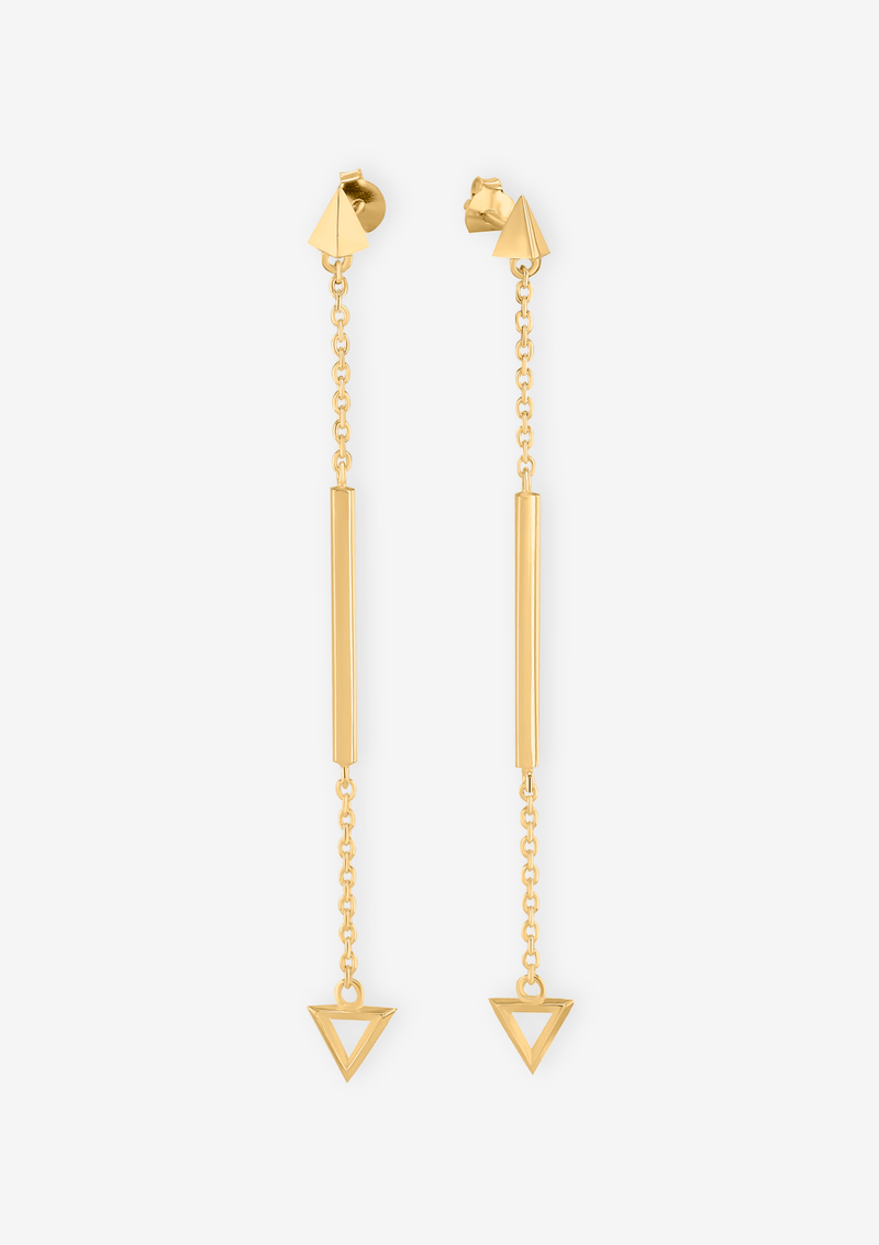    Singula-jewelry-gold-arrows-rain-long-earrings