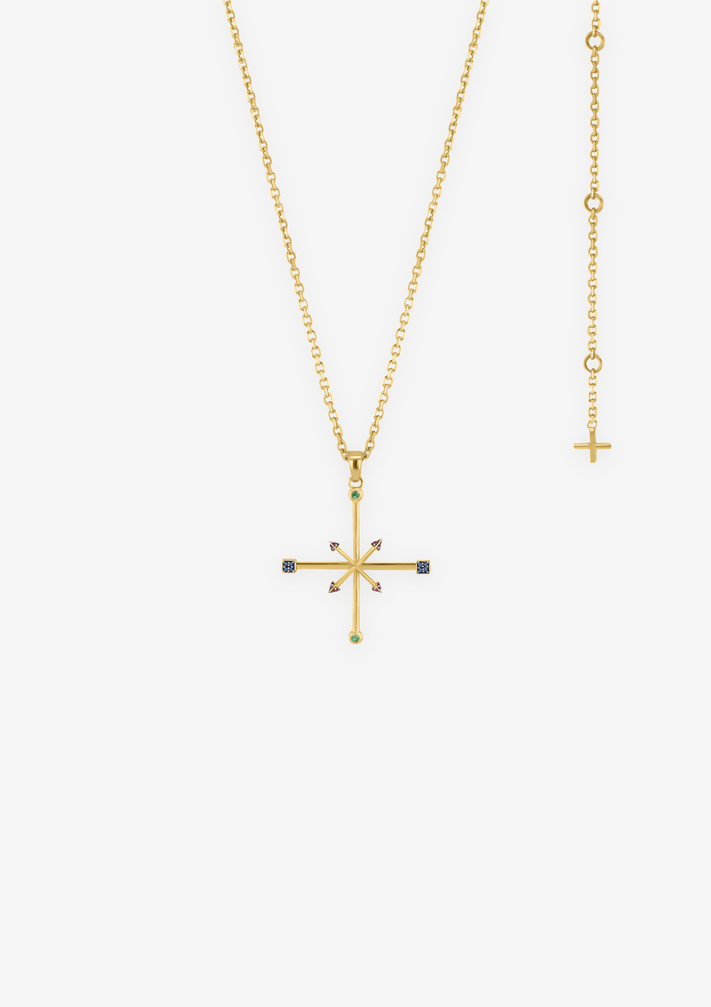 Singula-jewelry-gold-cross-wind-rose-jr-gems-unisex-necklace