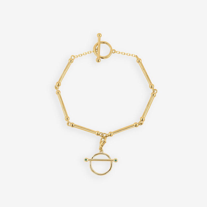 Singula-jewelry-gold-emeralds-infinity-round-bracelet-women