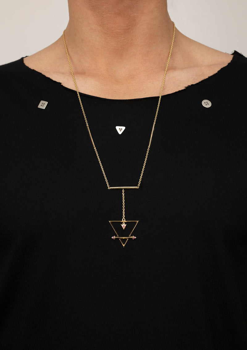   Singula-jewelry-gold-rubies-humanity-pendulum-chaplet-men