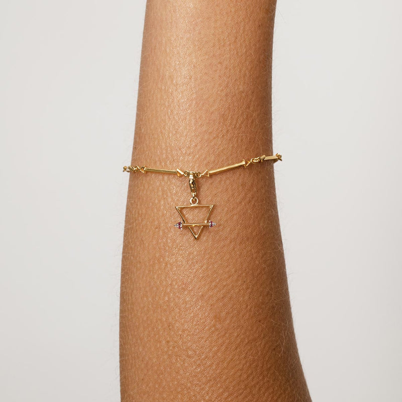 Singula-jewelry-gold-rubies-humanity-triangle-bracelet-women