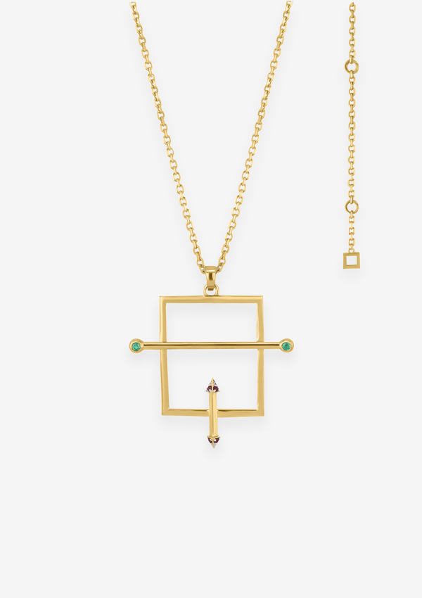 Singula-jewelry-gold-square-magnicity-gems-unisex-necklace