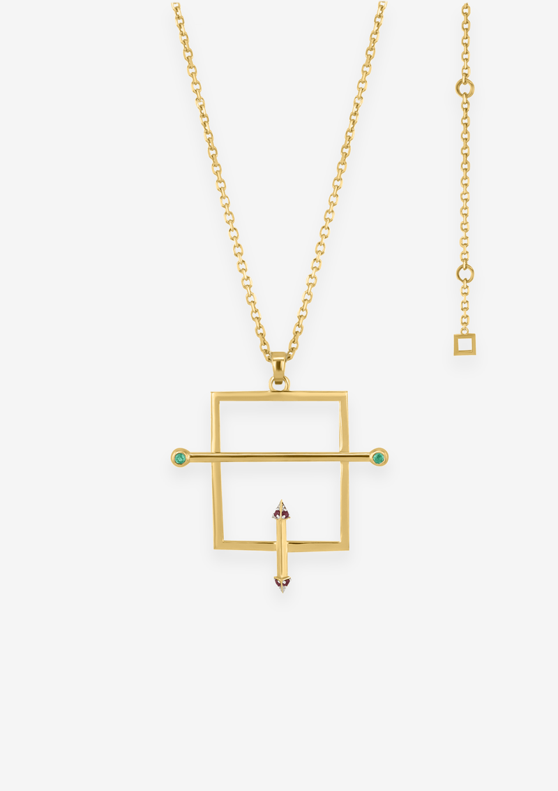 Singula-jewelry-gold-square-magnicity-gems-unisex-necklace