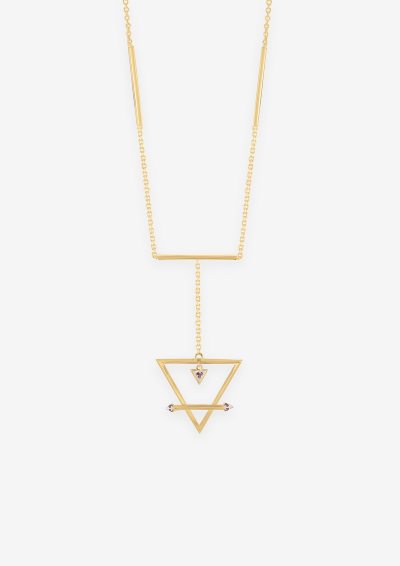 Singula-jewelry-gold-triangle-humanity-pendulum-gems-unisex-chaplet