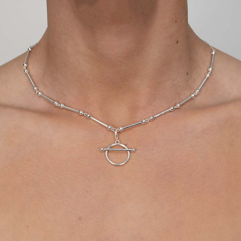    Singula-jewelry-silver-infinity-choker-men