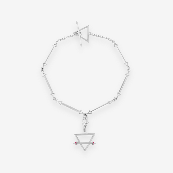 Singula-jewelry-silver-rubies-humanity-triangle-bracelet-women