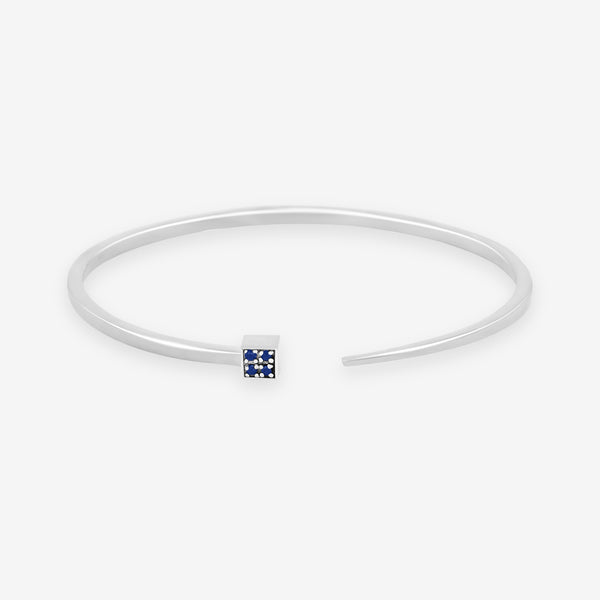    Singula-jewelry-silver-sapphires-divin-nail-bangle-women-bracelet