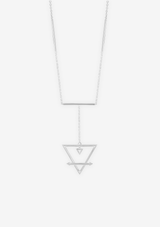 Singula-jewelry-silver-triangle-humanity-pendulum-unisex-chaplet