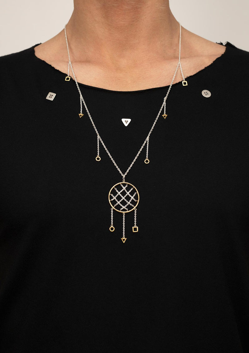 Singula-jewelry-two-tones-dream-catcher-chaplet-men