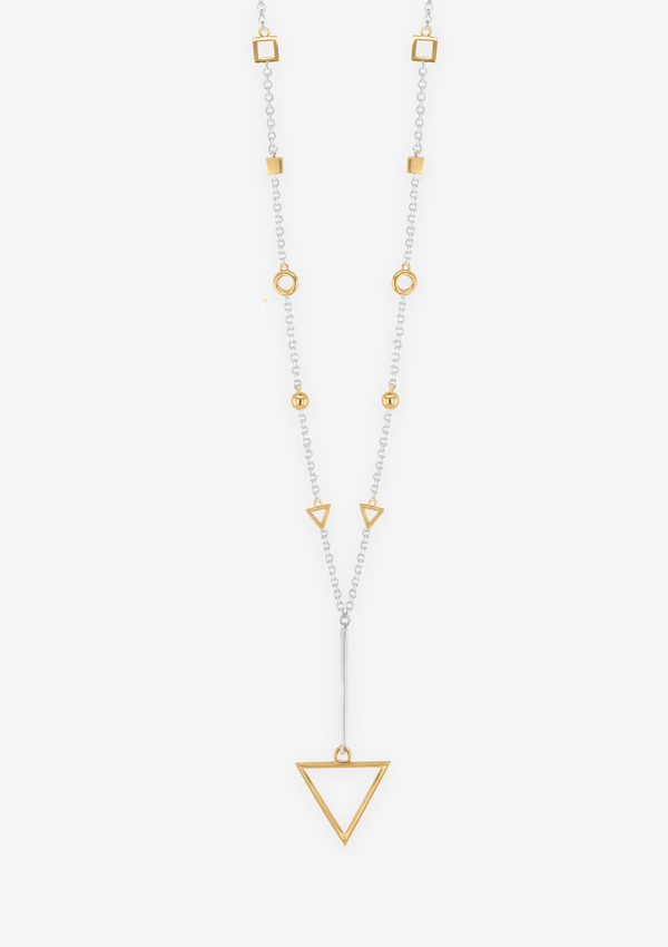 Singula-jewelry-two-tones-triangle-humanity-jr-unisex-chaplet